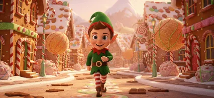 Elf: Candy Village scene