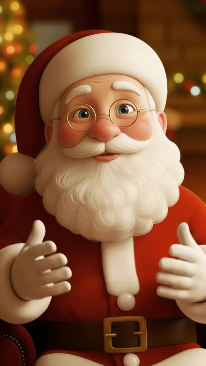 Der Weihnachtsmann spricht eine Botschaft für Maja – Beispielvideo auf Deutsch