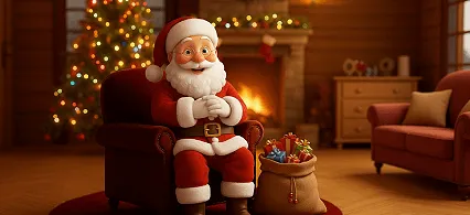 Santa: Cozy Living Room scene