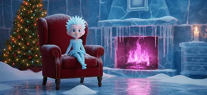 Snowflake: Frosty Living Room scene